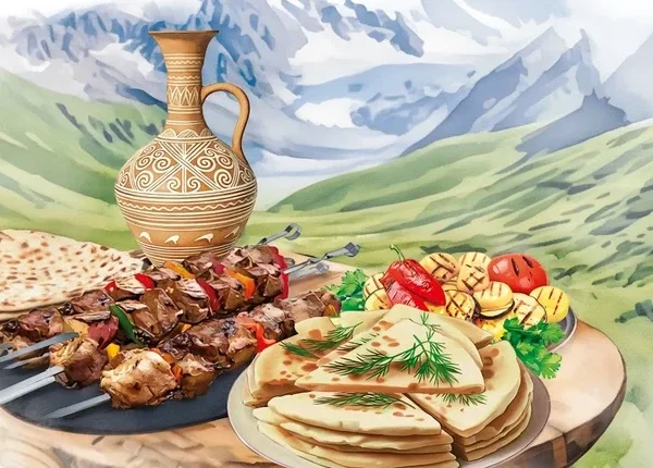 Марки, конверты и открытки с блюдами народов…